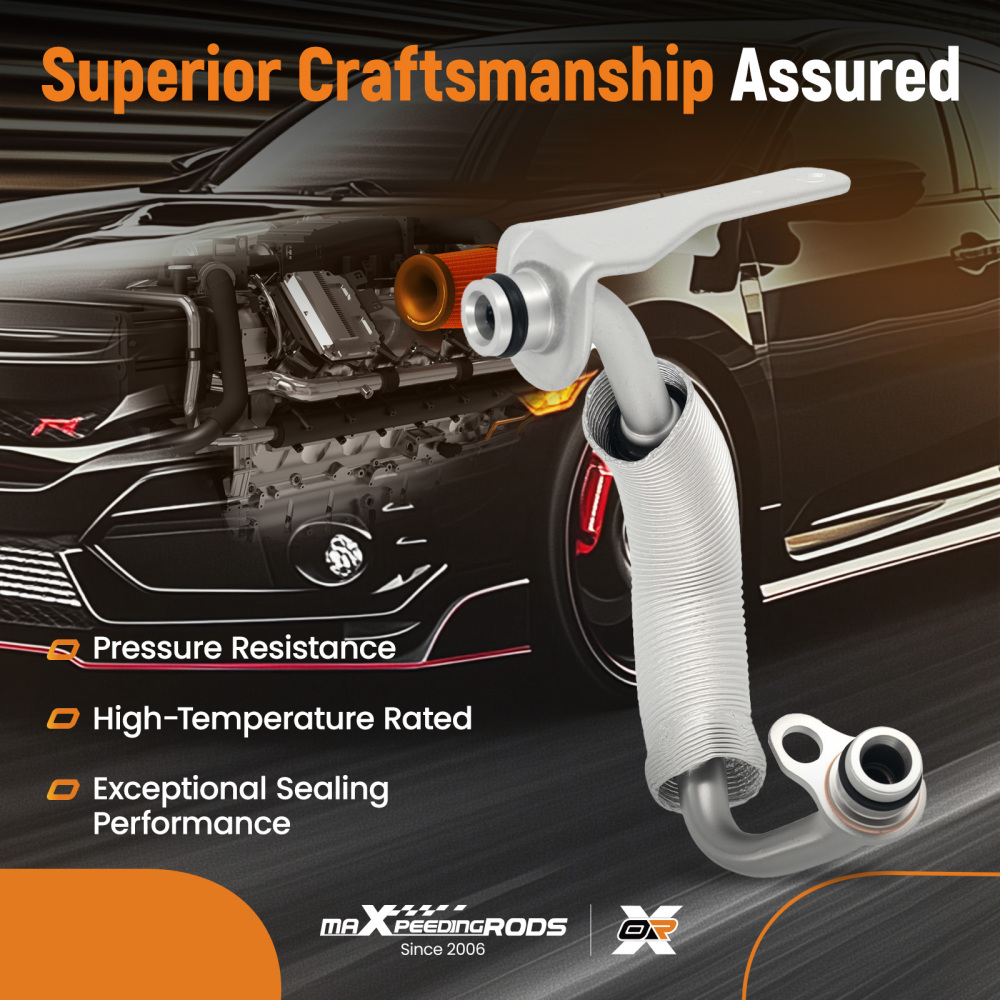 Turbo Water Coolant Pipe compatible for BMW 520i 528i xDrive Touring 2.0L N20B20 Feed Hose