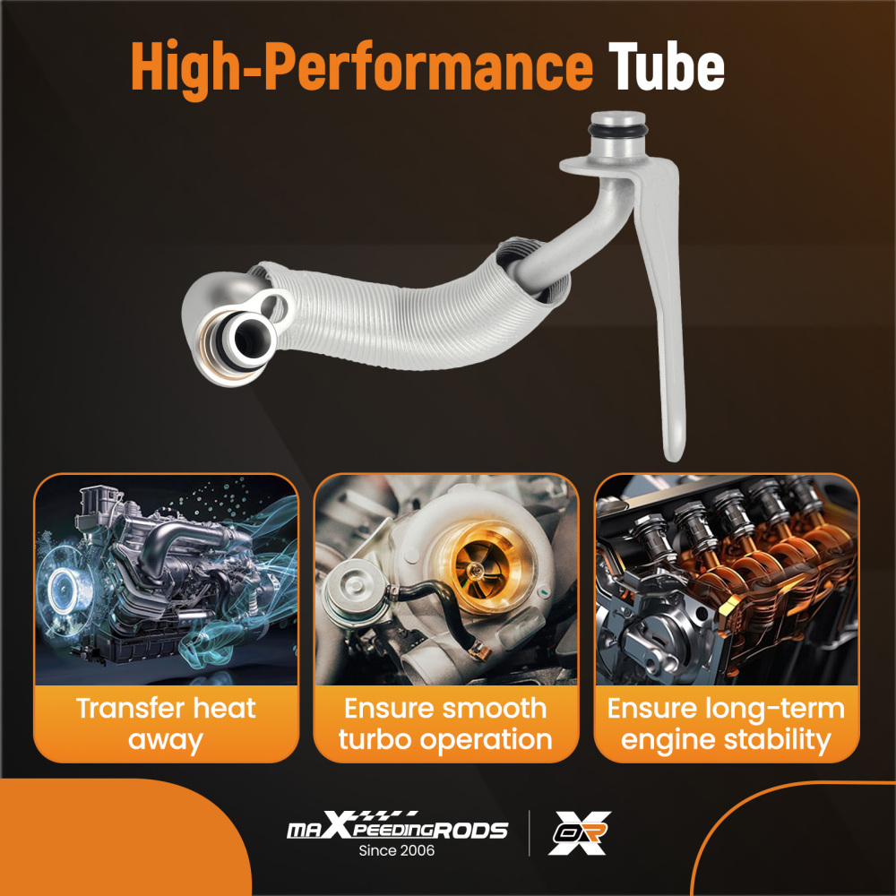 Turbo Water Coolant Pipe compatible for BMW 520i 528i xDrive Touring 2.0L N20B20 Feed Hose