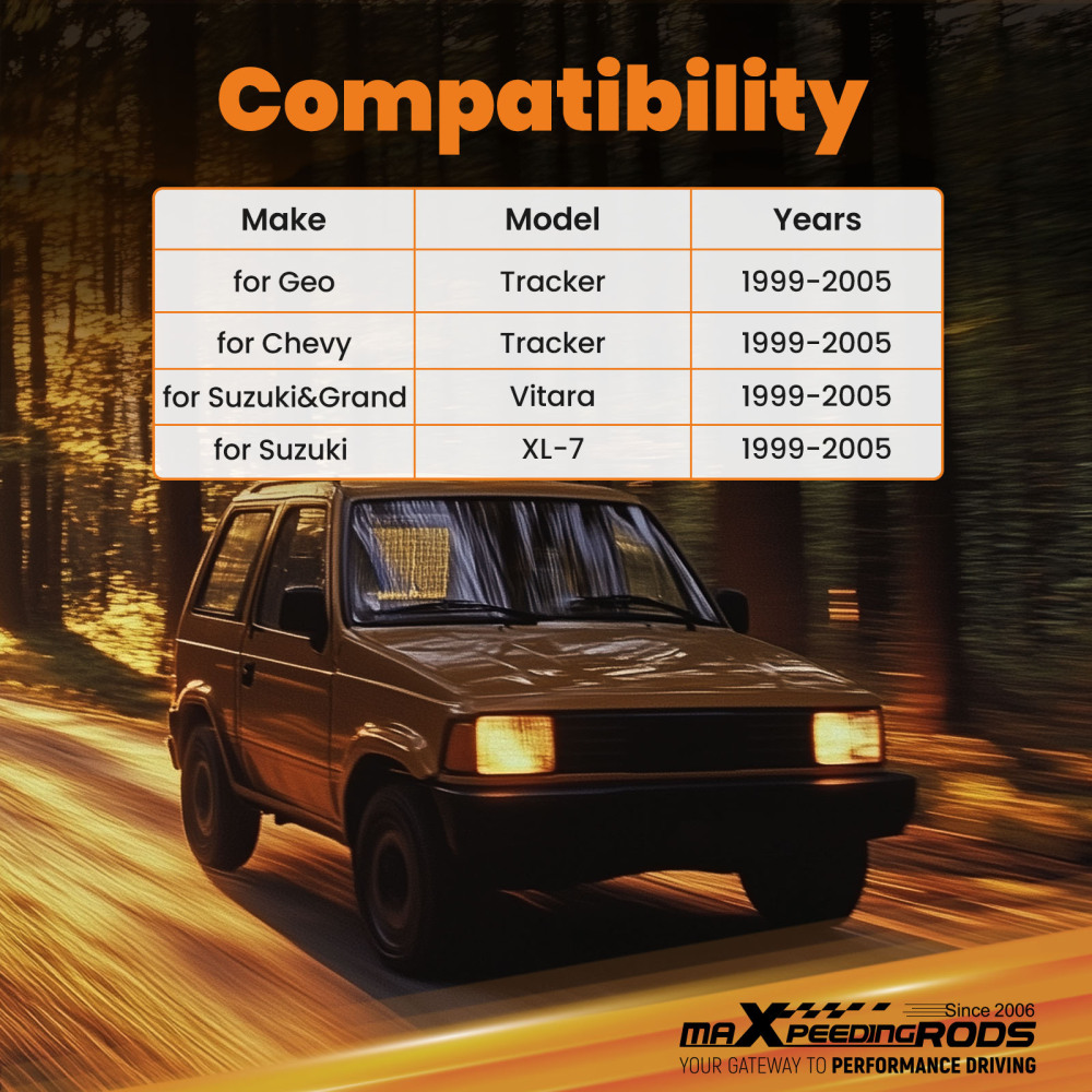 2 Front 2 Rear Level Lift Kit compatible for Chevy TrackerFor compatible for Geo Tracker/Compatible for Suzuki 99-05