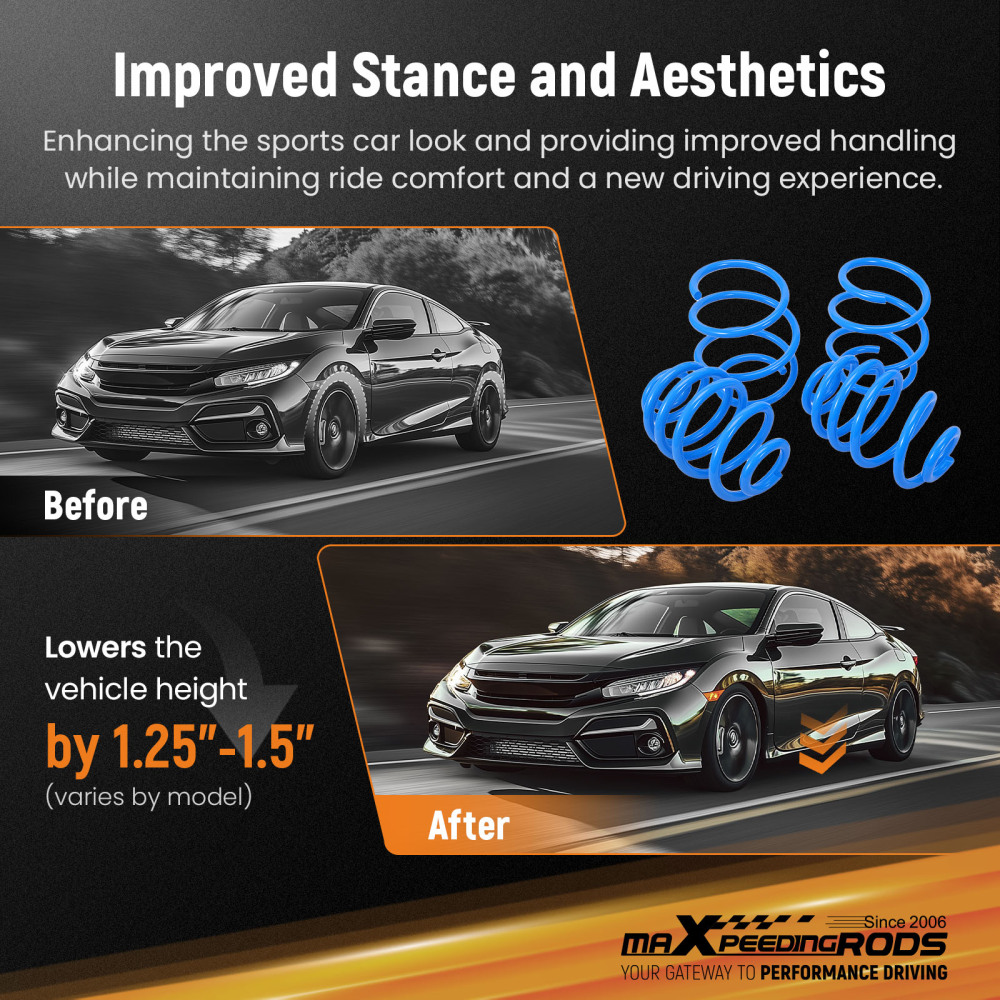 MaXpeedingrods Sport Lowering Springs Kit compatible for BMW Z4 E85 2003-2008