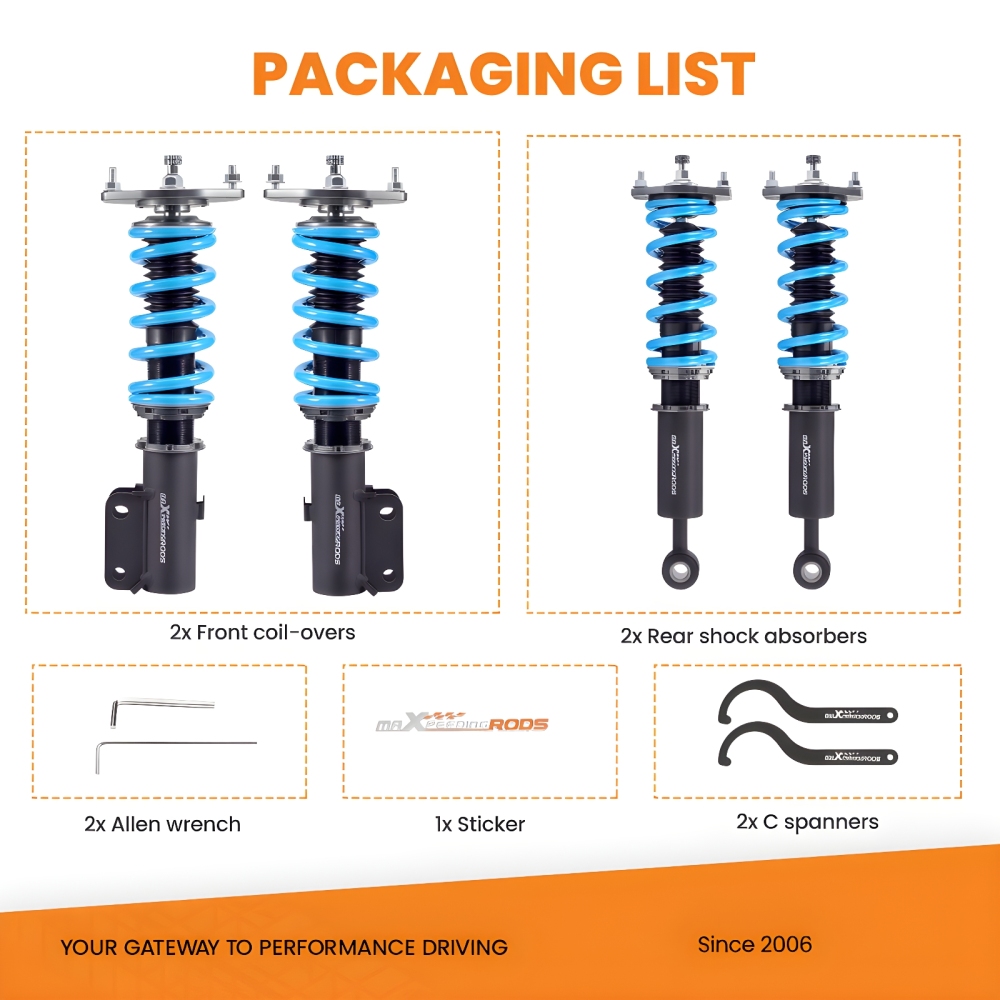 Kit Assetto a Ghiera Ammortizzatori compatibile per Mitsubishi GTO 3000GT AWD Z16A
