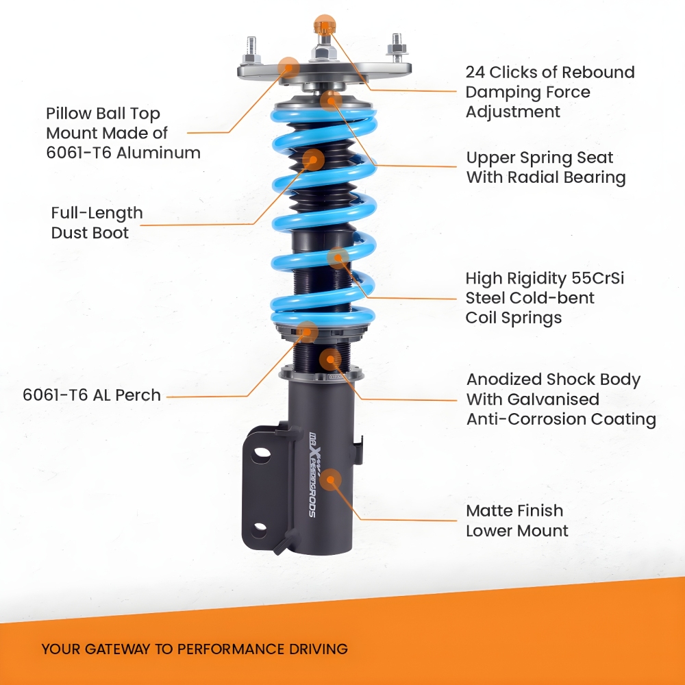 Kit Assetto a Ghiera Ammortizzatori compatibile per Mitsubishi GTO 3000GT AWD Z16A