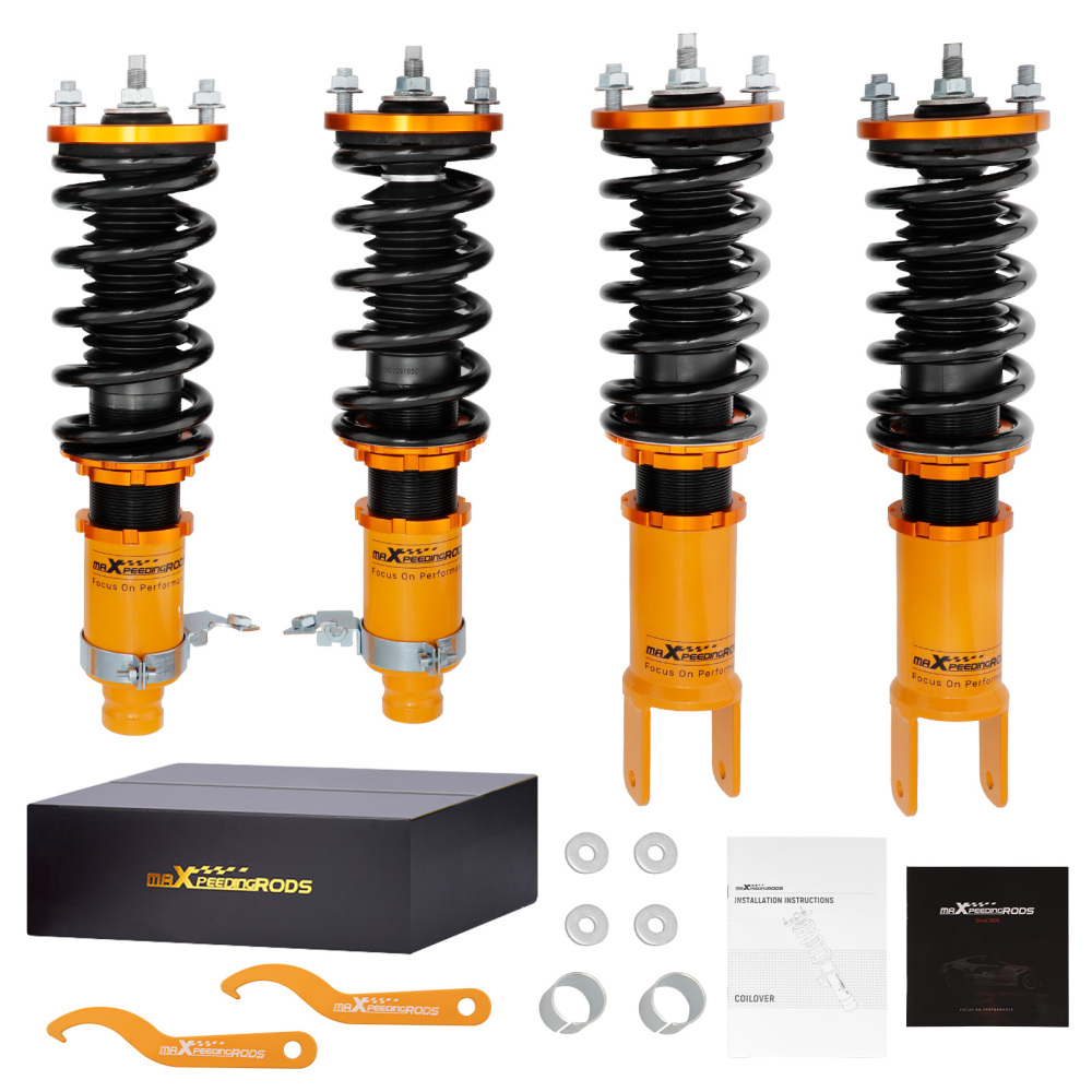 Compatible for Honda Civic 1996-2000 EK Adjustable Shock Absorber Coilovers Coilover Kit Lowering Kit