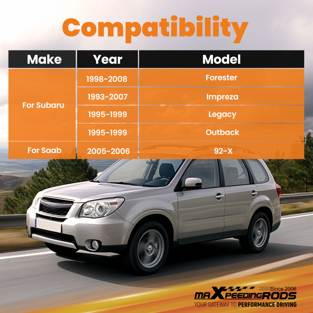 2 Rear Trailing Arm Spacer Kit compatibile per Subaru Impreza/Compatibile per Forester/Legacy/Outback