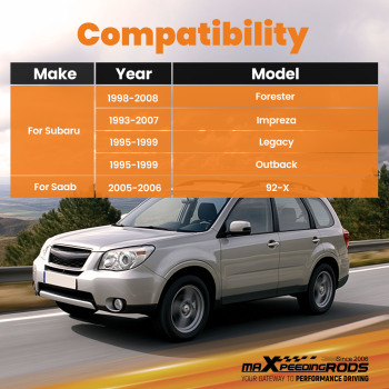 2 Rear Trailing Arm Spacer Kit compatibile per Subaru Impreza/Compatibile per Forester/Legacy/Outback