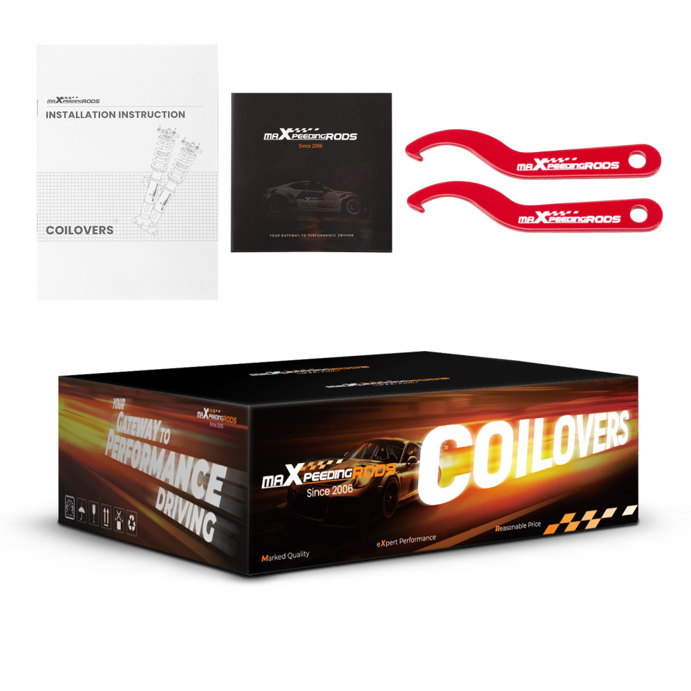 4pcs Coilover Shock Struts compatible for Nissan S13 180SX 200SX Silvia 240SX Front + Rear