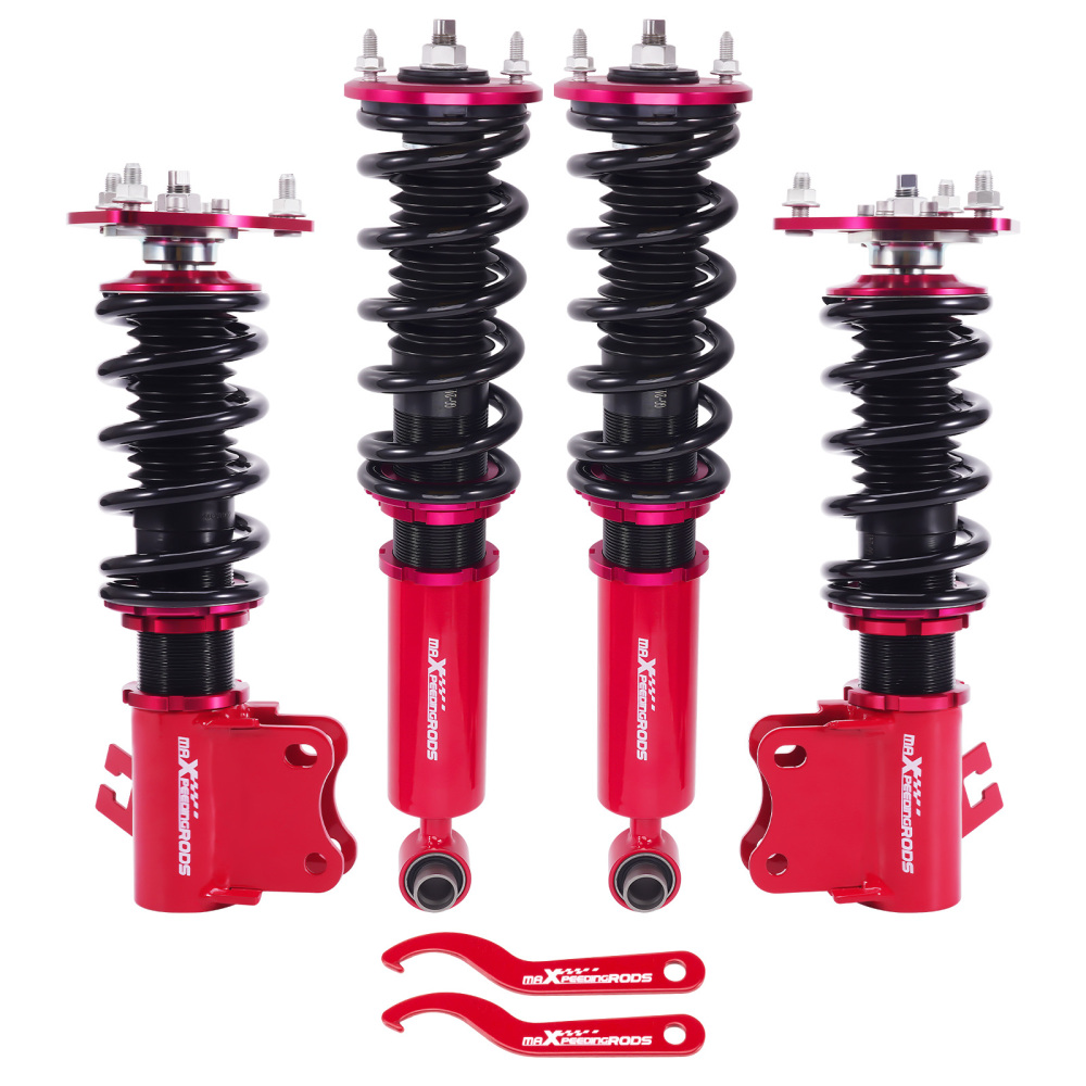 4pcs Coilover Shock Struts compatible for Nissan S13 180SX 200SX Silvia 240SX Front + Rear