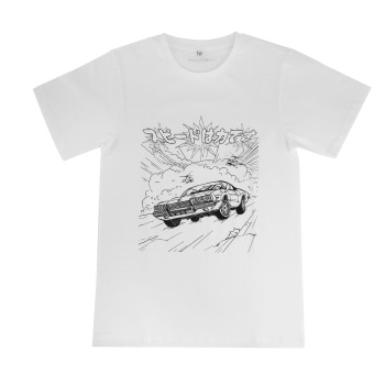 Vintage Cars Palm Trees Graphic T-Shirt for Car Culture Enthusiasts Breathable,Size M