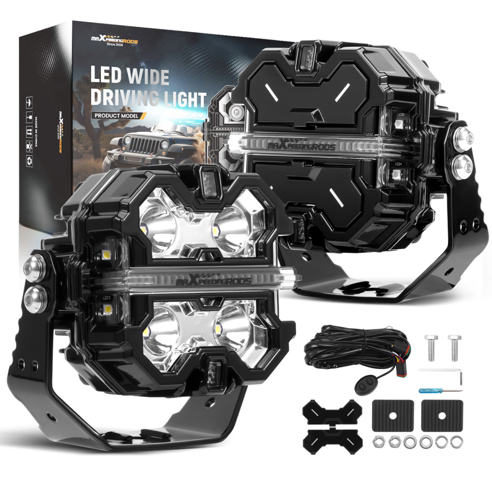 160W LED Pod Lights For Off Road 3.5 Spot Beam DRL compatible for White Amber 270° IP68 6000K