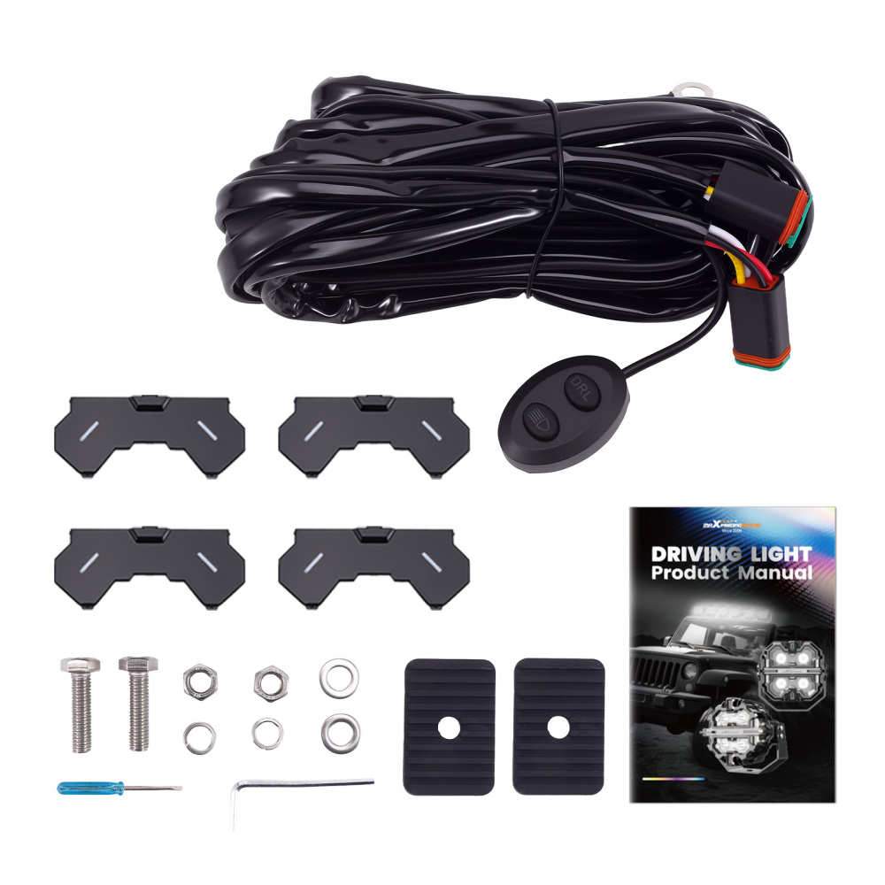 160W LED Pod Lights For Off Road 3.5 Spot Beam DRL compatible for White Amber 270° IP68 6000K