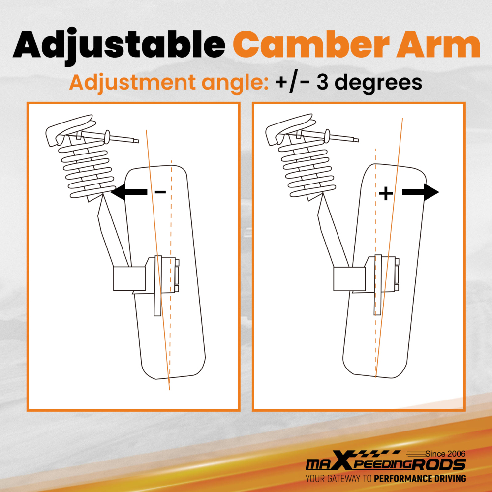 Heavy Duty Adjustable Rear Camber Arm Traction/Radius Arm compatible for Nissan 350Z 2009