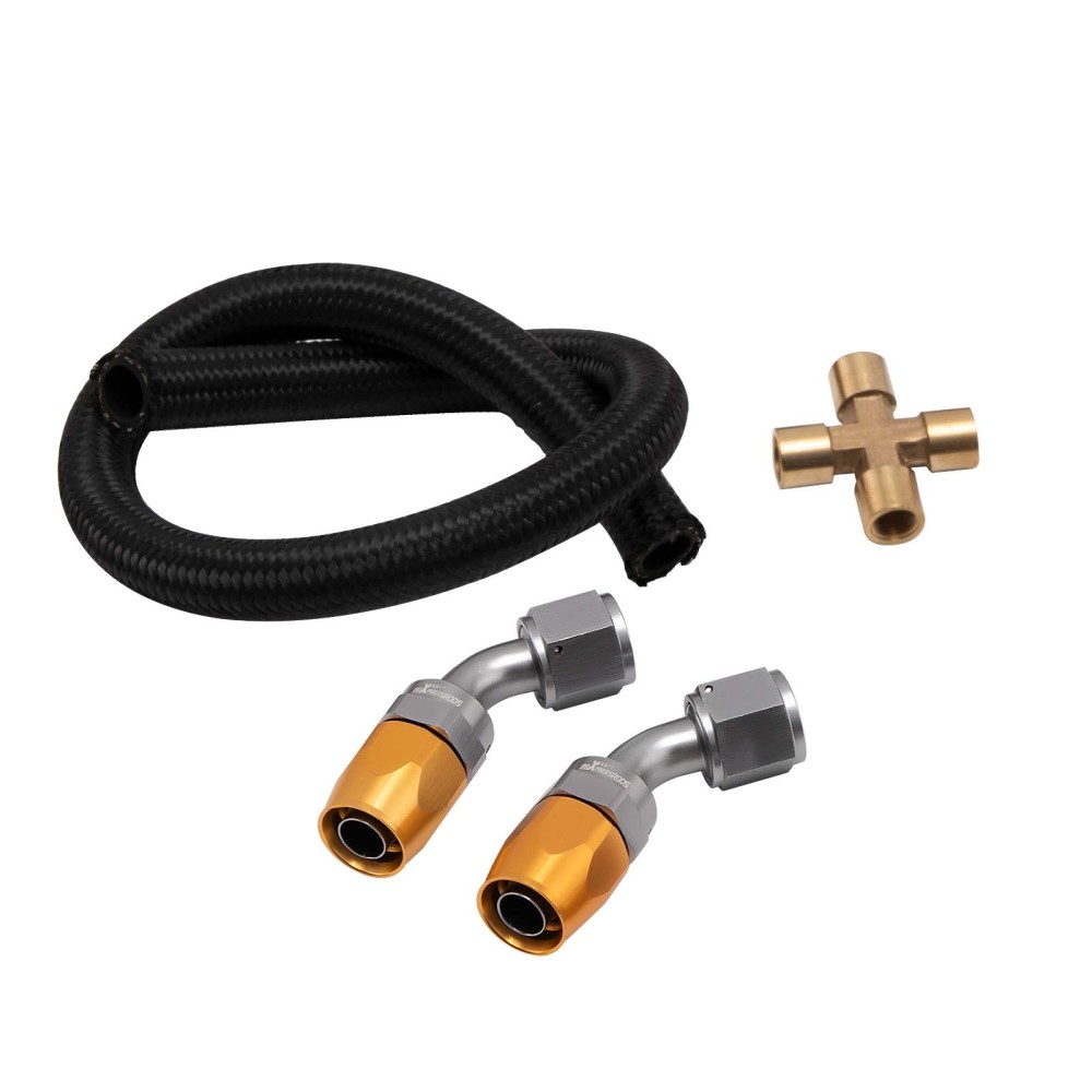 Turbo Oil Feed + Drain Return Line set For T3 for GT30 GT35 GT3582 GT3076 GT3037 new