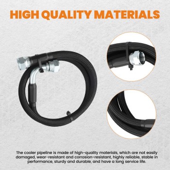 48RE Transmission Cooler Lines Kit Heavy Duty compatible for Dodge Ram Cummins 5.9L 03-07