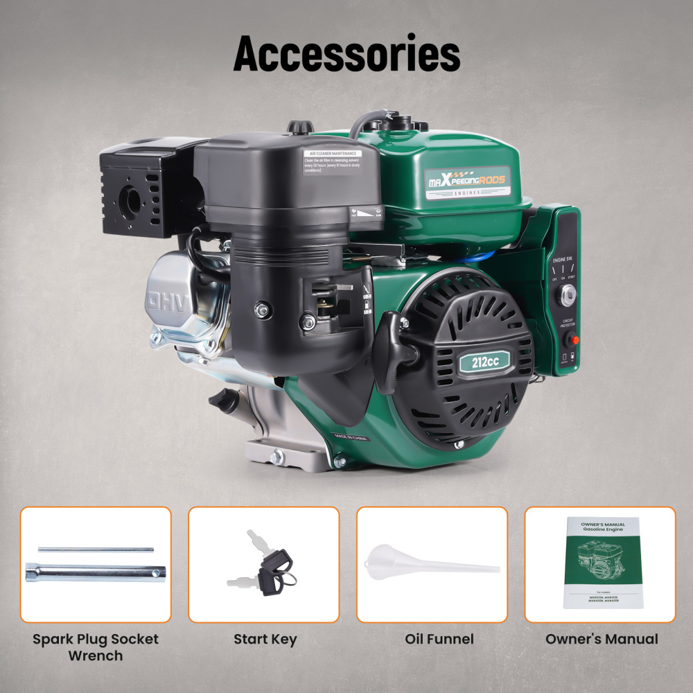 Gasoline Engine Motor Horizontal 7HP 212cc Electric Start Go Kart Log Splitter