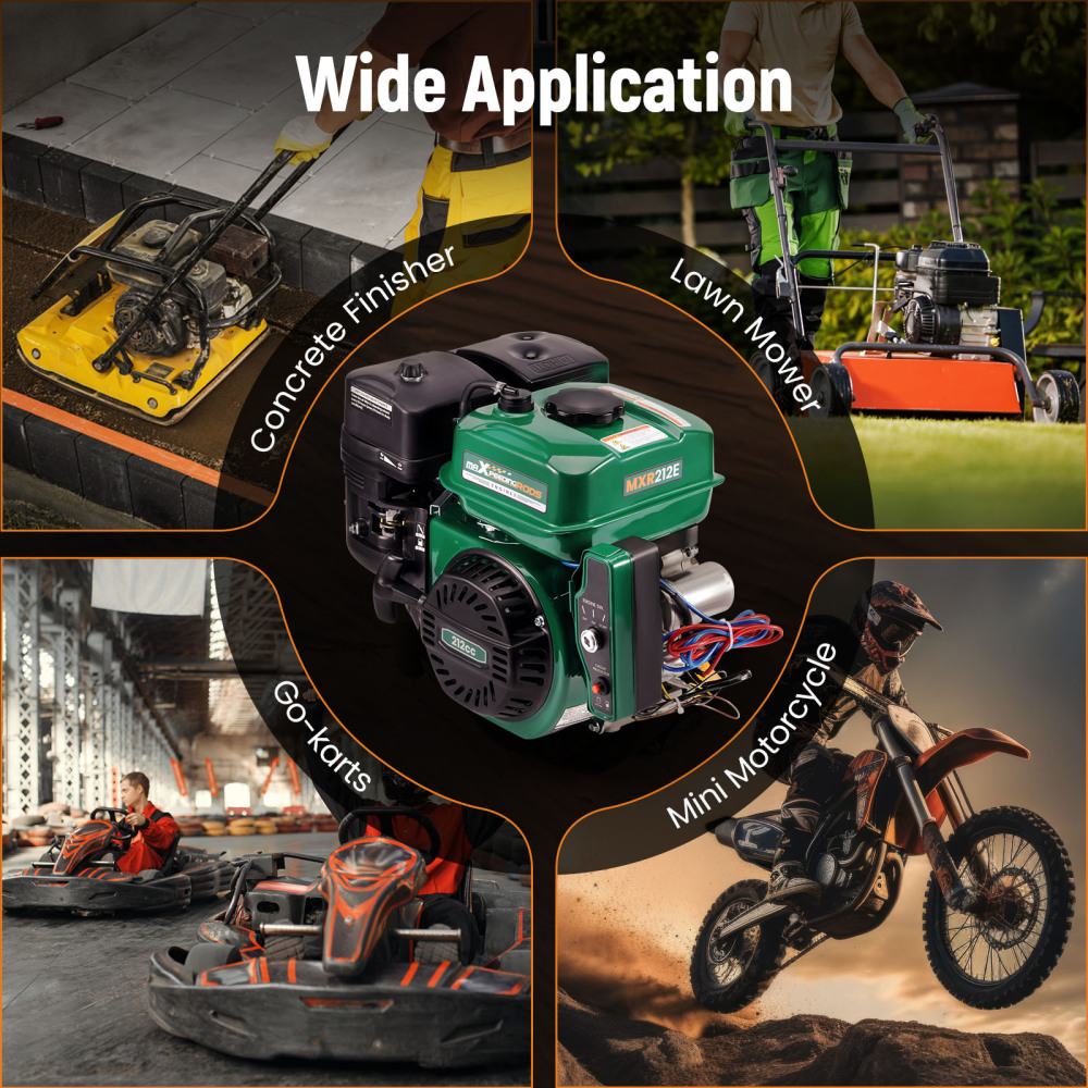 Gasoline Engine Motor Horizontal 7HP 212cc Electric Start Go Kart Log Splitter