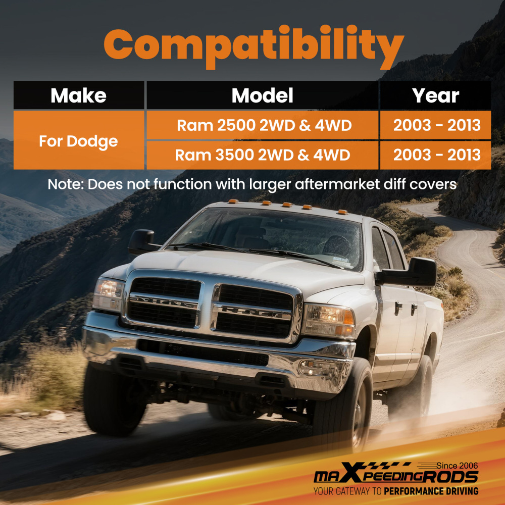 Heavy Duty Front compatible for Panhard Rod 2-6 Lift Compatible For Dodge Ram 2003-2013 2500 3500 4WD	