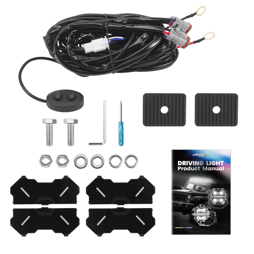 5inch 212W LED Driving Light Pods RGB DRL Spot Beam For SUV ATV UTV 4X4 Offroad