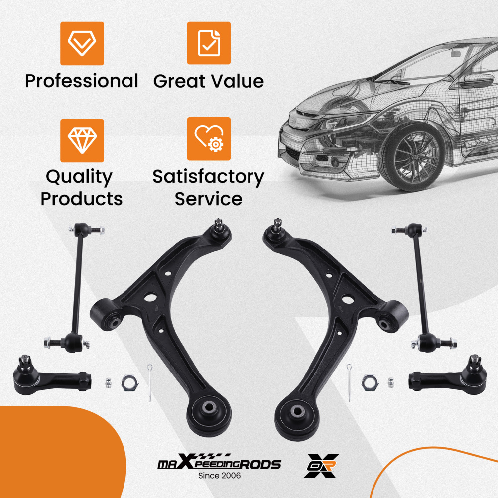 maXpeedingrods 6Pcs Suspension Kit Compatible for Honda Odyssey 1999-2004, Front Lower Control Arm with Ball Joint