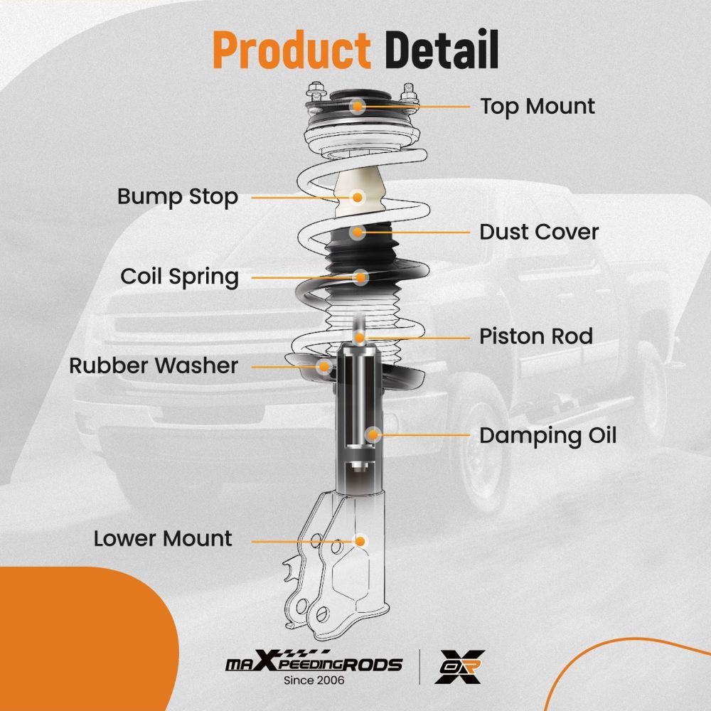 6pcs Suspension Rear Front Struts w/Sway Bar Assembly compatible for FORD ESCAPE 2013