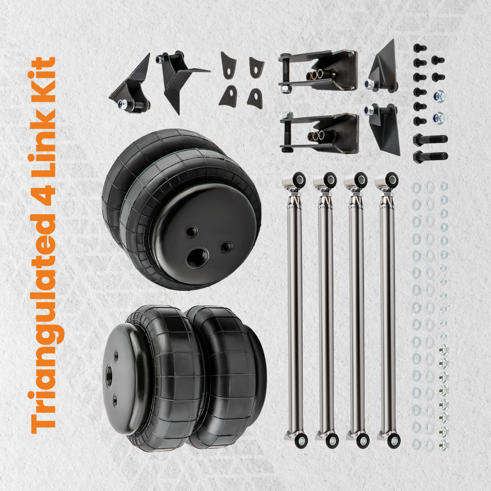 4 Link Kit Brackets 2500 Bags Air Ride Suspension 2.75 Triangulated Tube Mounts