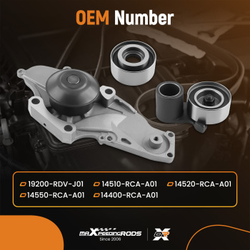 Timing Belt Water Pump Kit 2003-2013 compatible for Acura MDX 3.5 3.7 L V6 SOHC TKH-002T