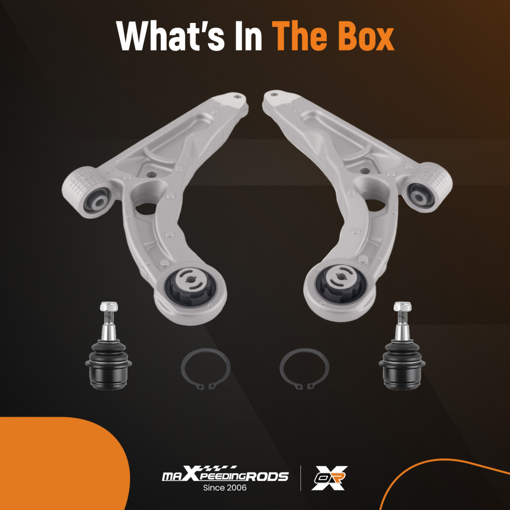 Front Lower Control Arms Sway Bar Links Tie Rods for 2014-2018 Jeep Cherokee KL