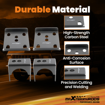 6 Drop Mount Kit compatible for Ford F100 F150 2WD 1965-81 Rear Steel Axle Flip Lowering