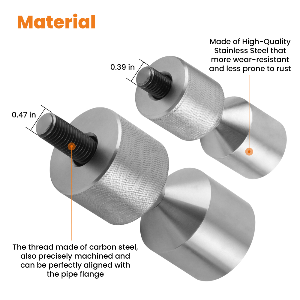 4x Flange Two Hole Pin-Stainless Steel Set 1-1/8 1-5/8 Diameter