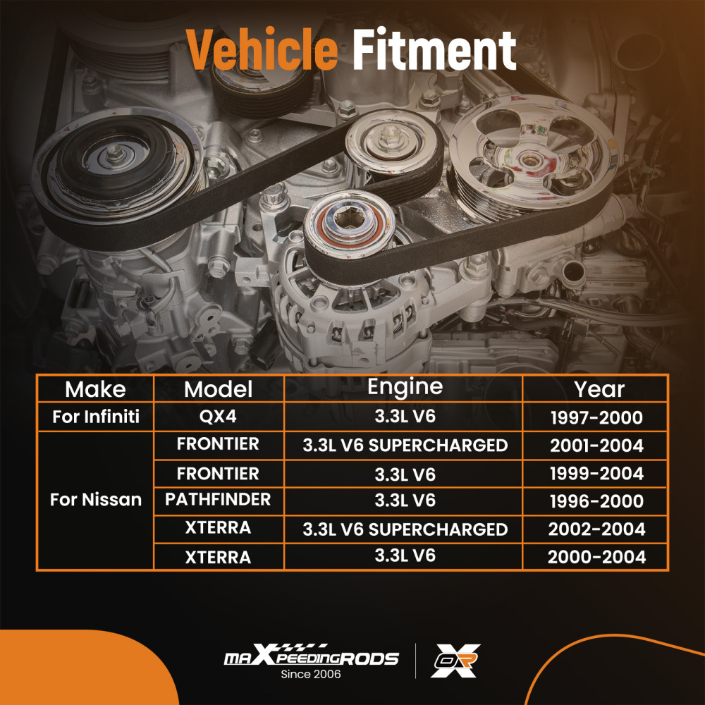 Timing Belt Kit compatible for Infiniti QX4 compatible for Nissan Frontier Pathfinder 3.3L V6 1996-2004