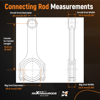 Forged 4340 H-Beam Connecting Rods+ARP Bolts compatible for VW 1.8T compatible for Audi TT Quattro 20mm