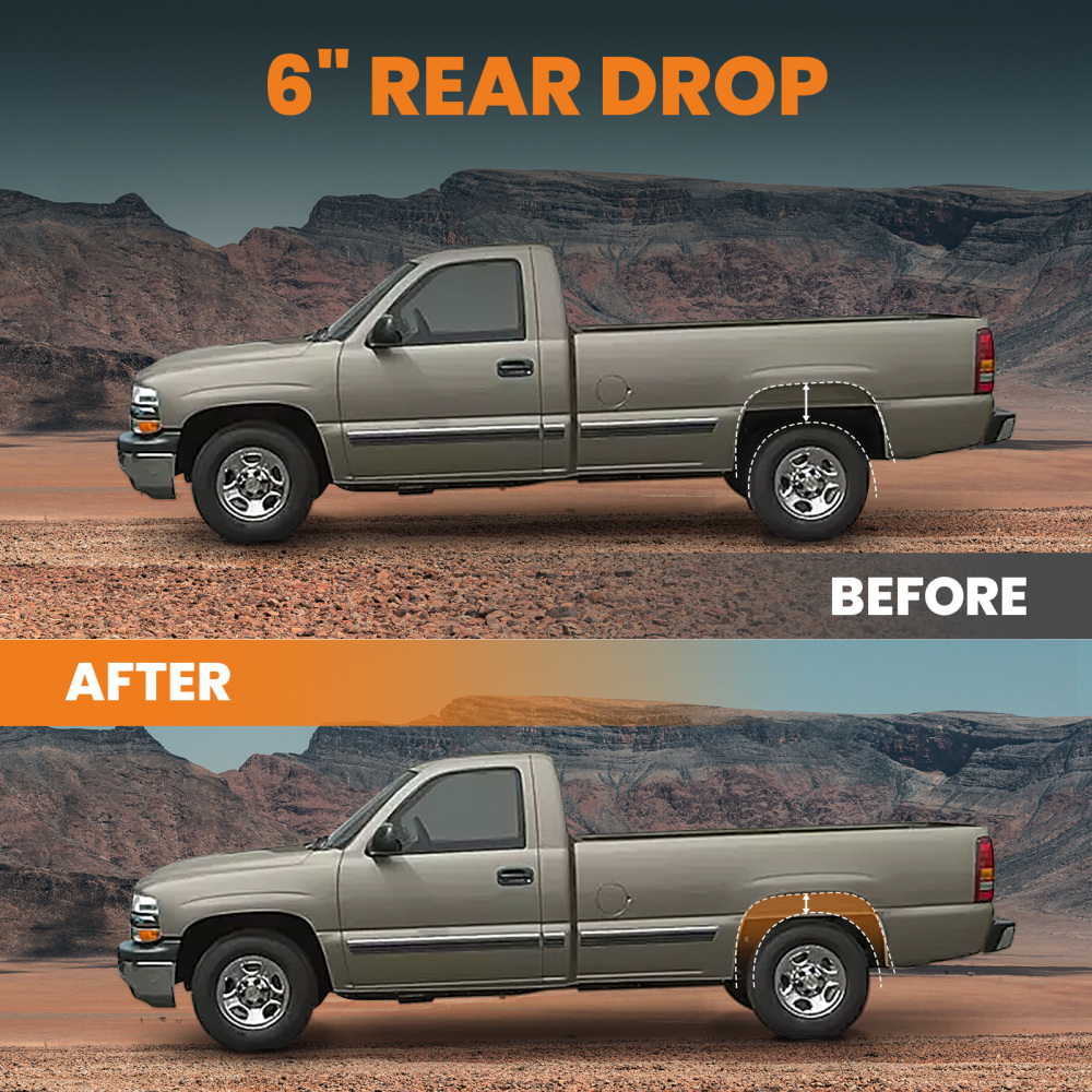 6 Lowering Drop Flip Kit compatible for Chevy Silverado Compatible for GMC Sierra C1500 1999-2006