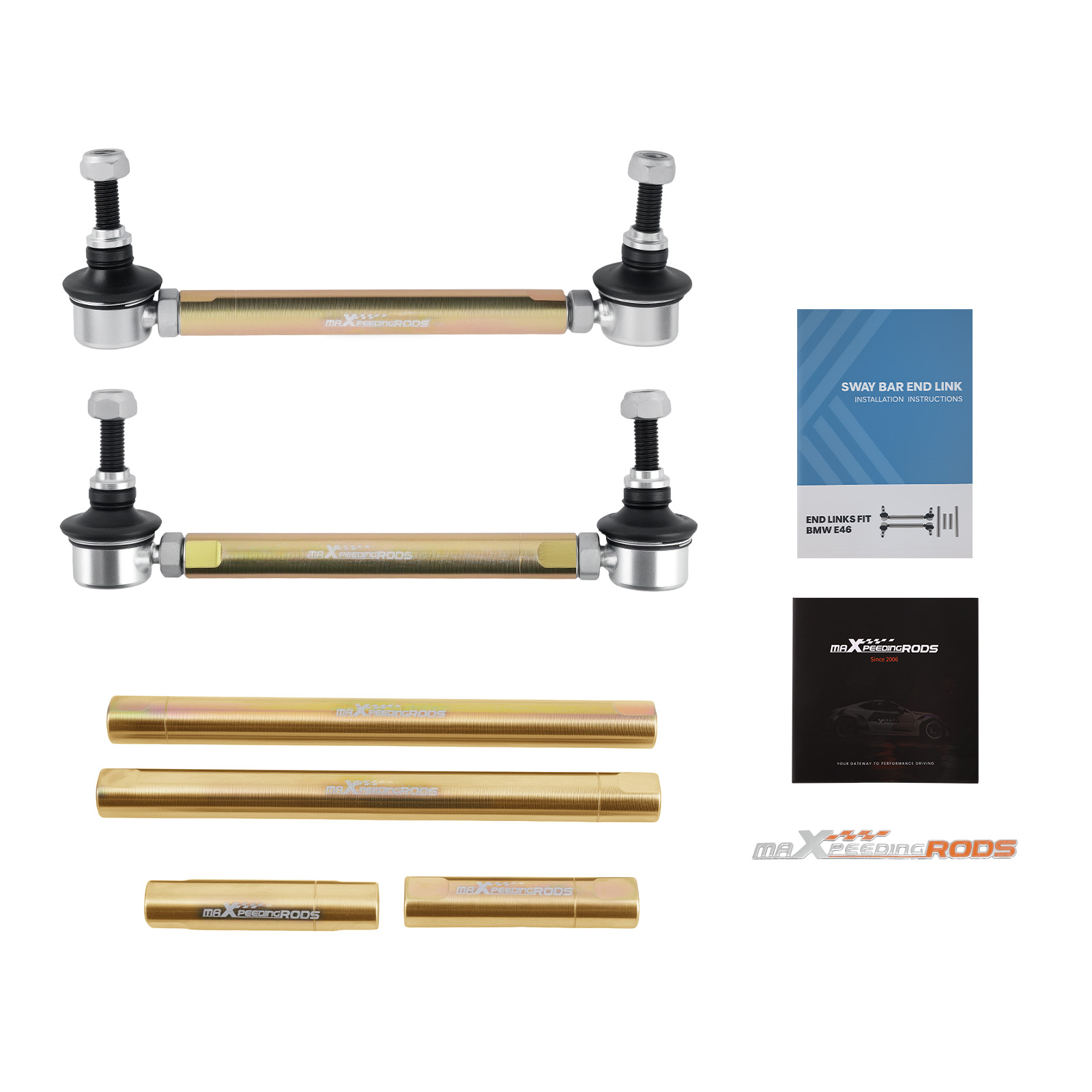 Heavy Duty Front Adjustable Sway Bar End Links Compatible For BMW 3 Series E90/E91/E92/E93