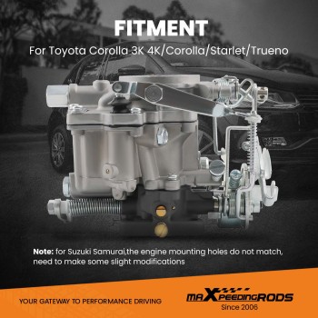 Carb Carby Carburetor compatible for Suzuki Jimny Samurai 1986-1988 1.3L SJ413 JA51 compatible for Sierra