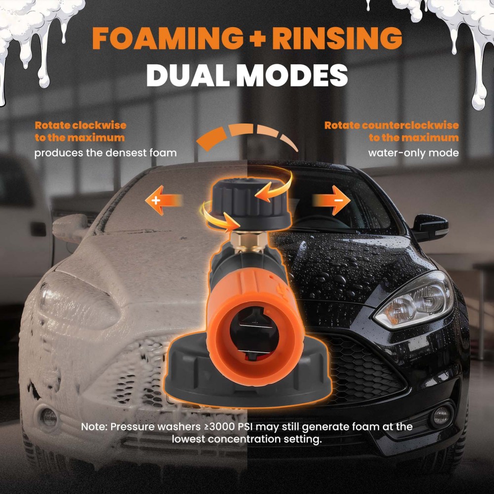 Car Wash Foam Lance for Pressure Washers 1300ml Foam Cannon 1/4quot; Quick