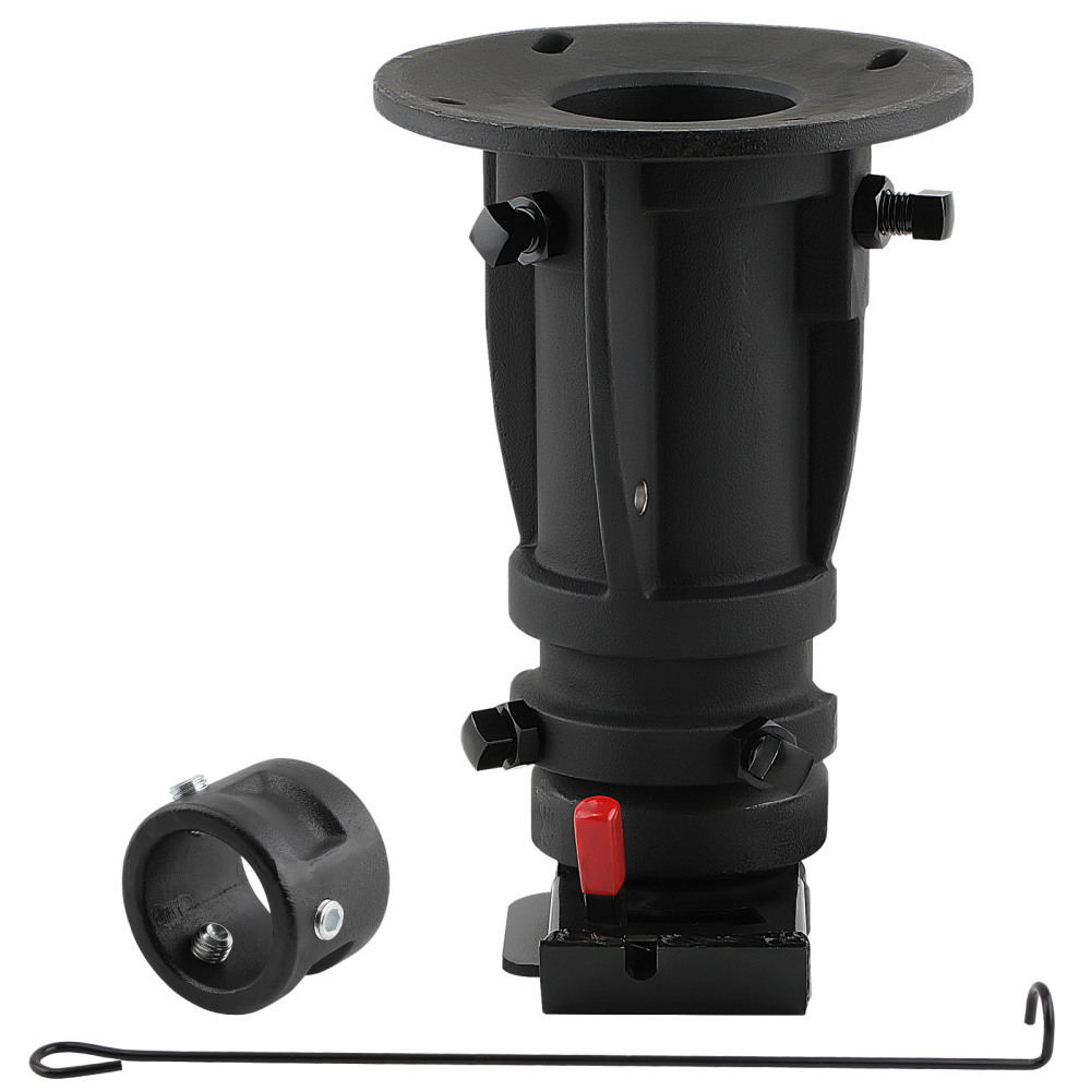 Adjustable Cushioned 5Th Wheel To Gooseneck Adapter 12-16 Remote Release Black