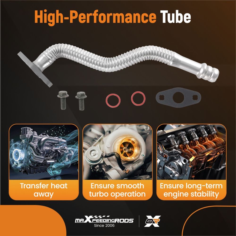 Turbo Oil Drain Hose Line compatible for Dodge Ram 2500 3500 5500 6.7L 2007-2010 Diesel