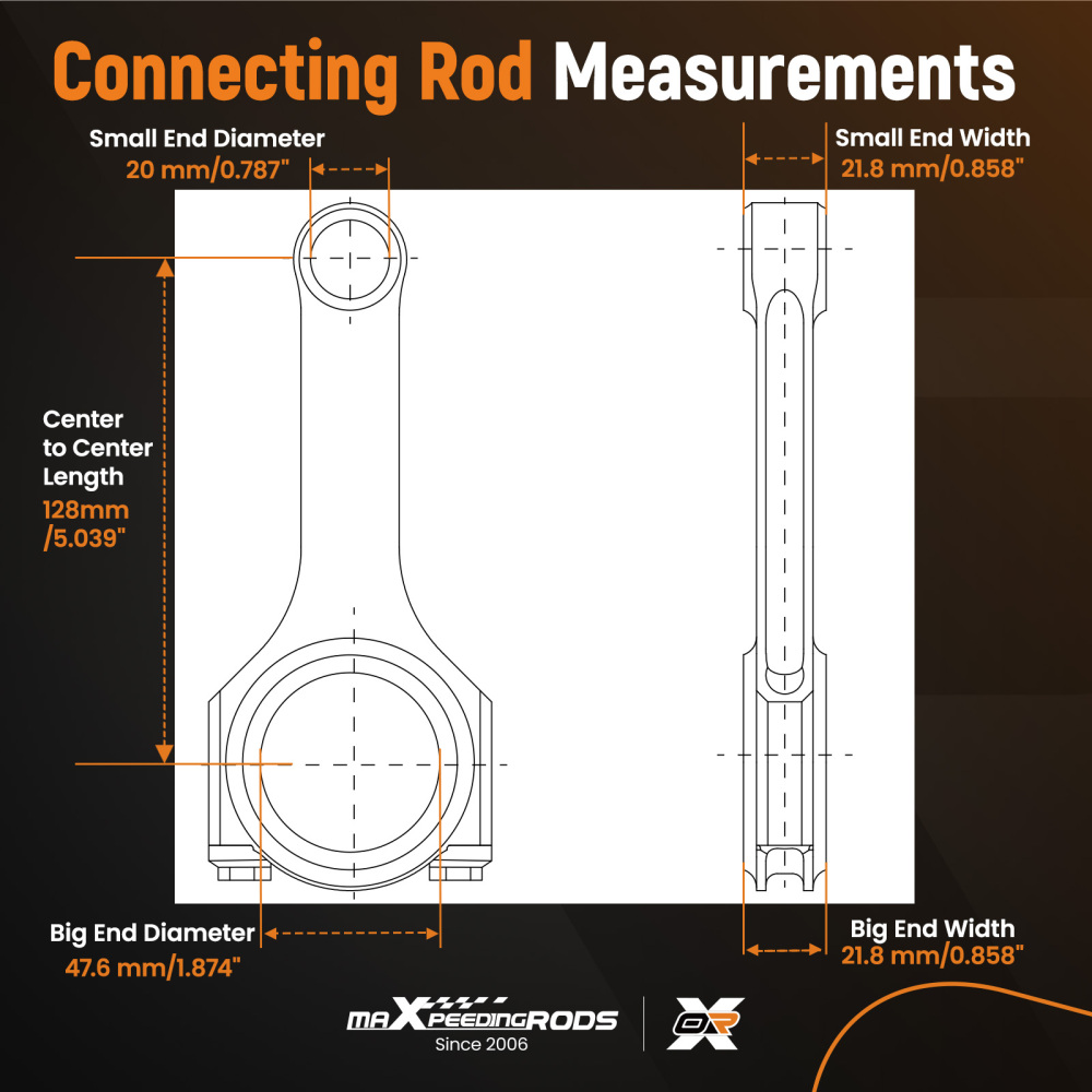 Compatible for Renault Super 5 1.4 Turbo GT Conrods Conrod Connecting Rod Rods With ARP 2000 Bolts