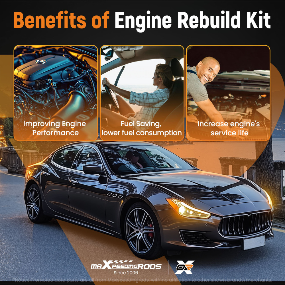 Engine Overhaul Gasket Kit compatible for Maserati Ghibli Levante Quattroporte M000324016