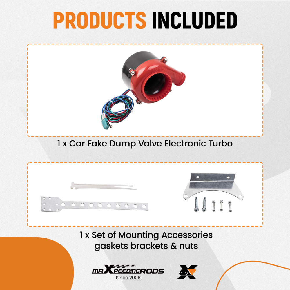 Electric Fake Turbo Blow Off Valve Sound Simulator W/ Switch Black + Red