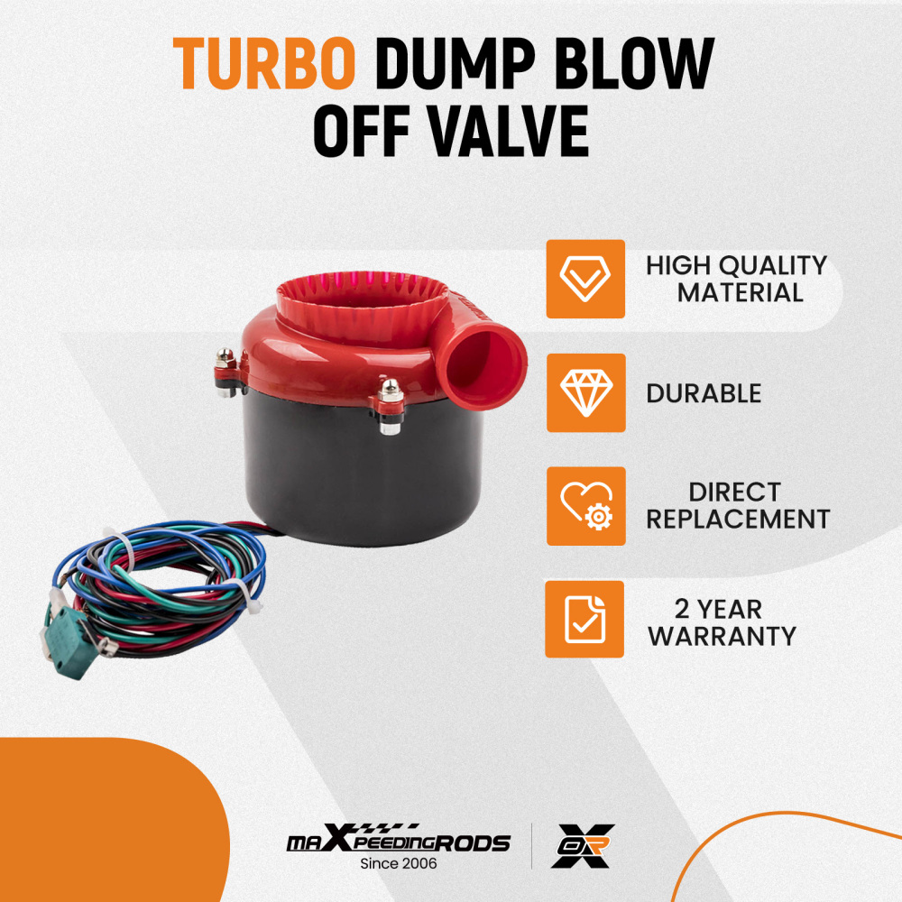 Electric Fake Turbo Blow Off Valve Sound Simulator W/ Switch Black + Red