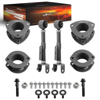 Front 2.5 Rear 3 Lift Kit+Adjustable Camber Arm Bolt compatible for Honda CRV 2002-2006