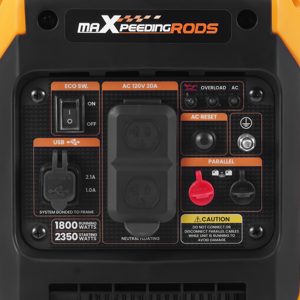 MaXpeedingrods 2350W Portable Inverter Generator Lightweight Gasoline Power Equipment for Outdoor Camping RV