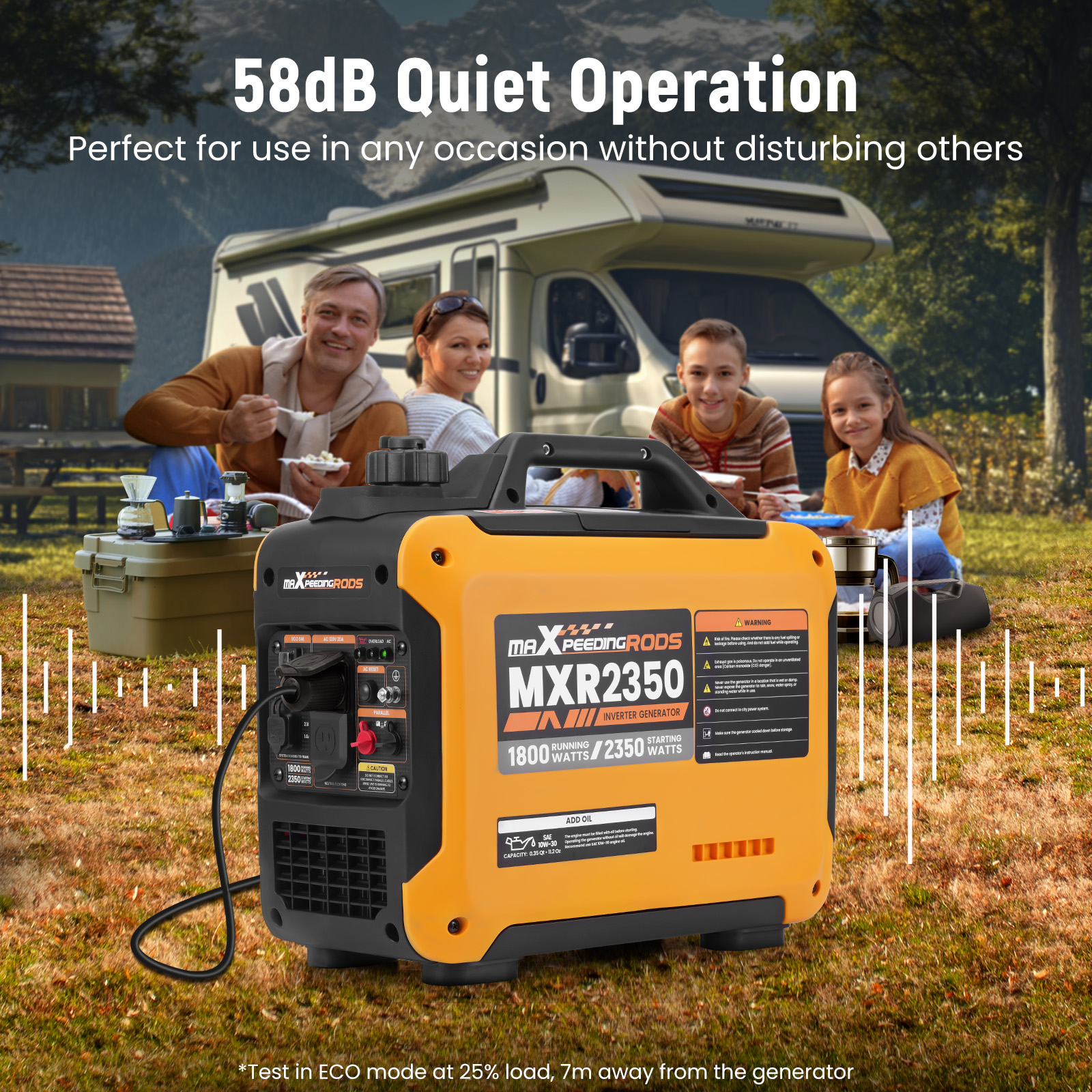 3.5 kW Peak 3.0kW Rated Super Quiet Suitcase Inverter Generator