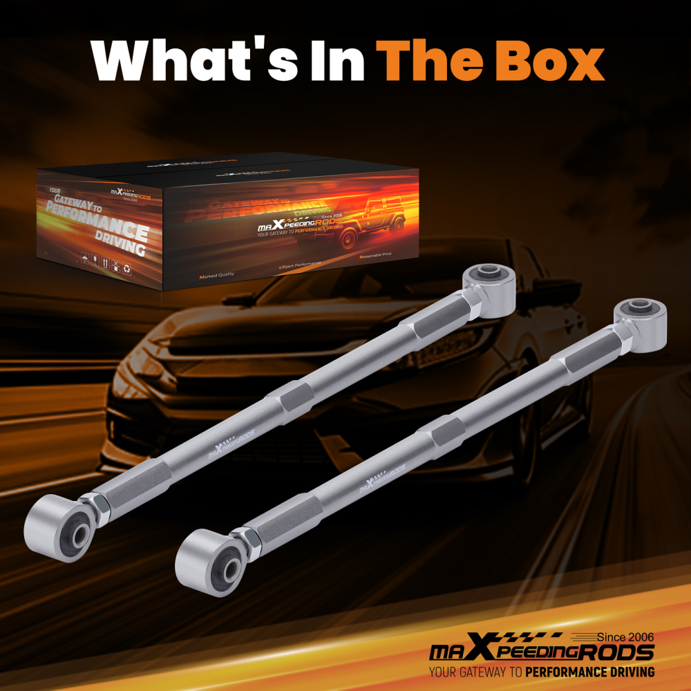 2Pcs Adjustable Rear Upper Control Arm compatible for Mini Cooper 02-13 w/PU Bushing