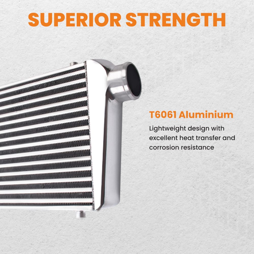 24x12x3 Aluminum Intercooler Universal 600 x 300 x 76mm 3 Inlet/Outlet
