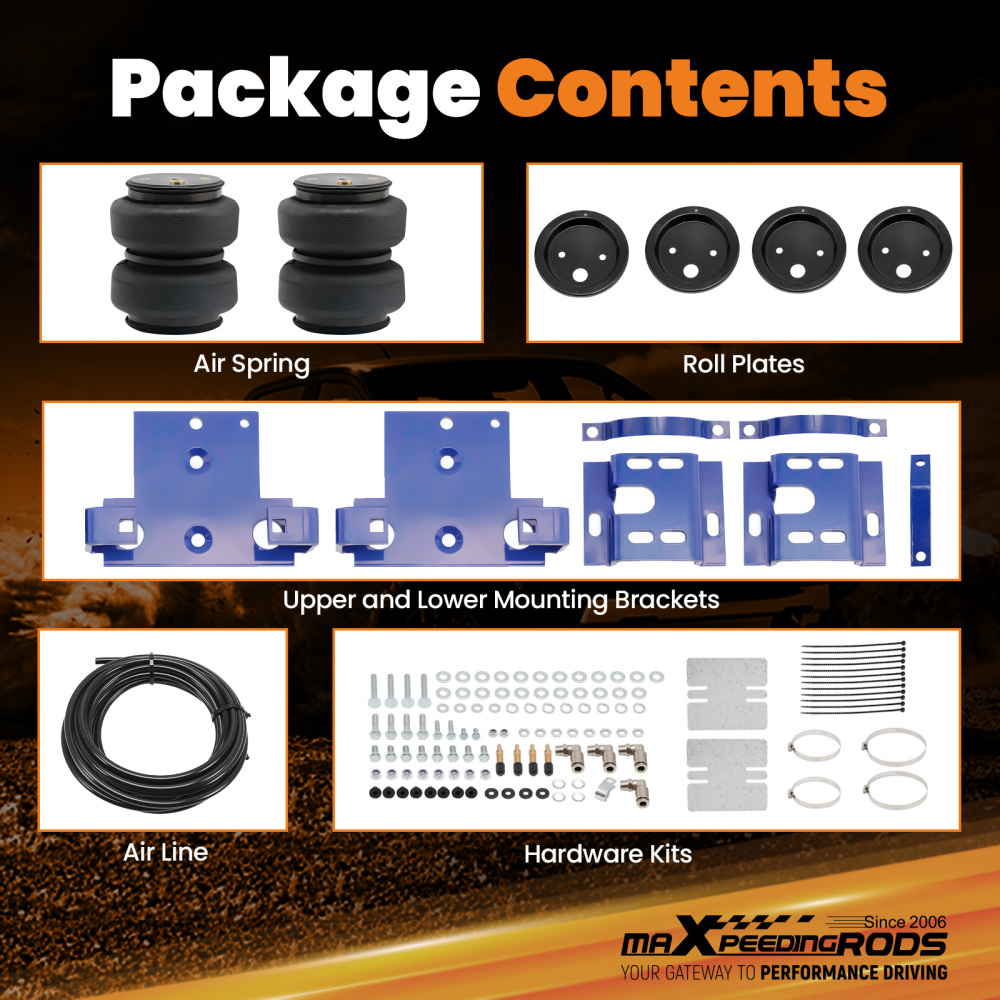 Rear Air Helper 5000 Spring Bag Leveling Kit Compatible for GMC Sierra Silverado 2500 3500