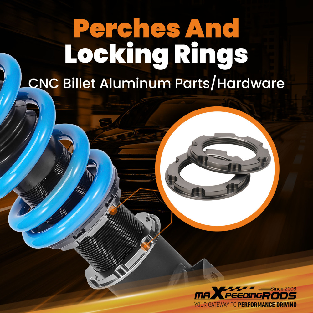 MaXpeedingrods T6 Coilovers 24 Step Strut Lowering Kit compatible for Subaru Baja 2003-2006