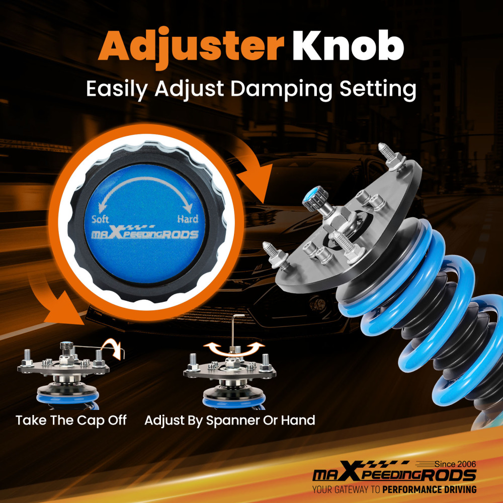 MaXpeedingrods T6 Coilovers 24 Step Strut Lowering Kit compatible for Subaru Baja 2003-2006