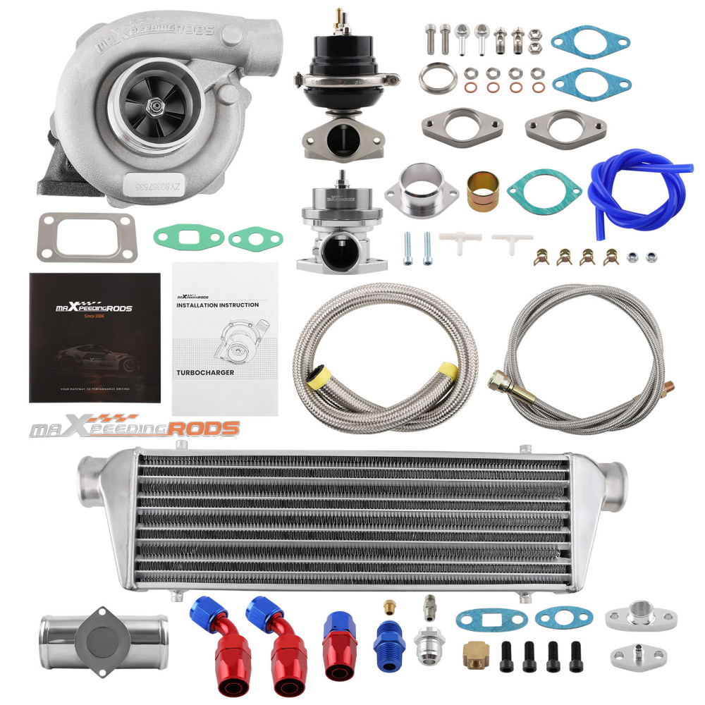Kits turbo universels avec Wastegate et Intercooler Parfait pour les moteurs 1.5L-3.0L jusquà 350+HP