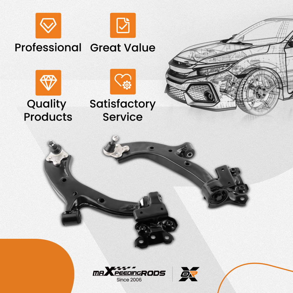 Suspension Front Lower Control Arms w/Ball Joints Kit for 2007-2011 compatible for Honda CR-V